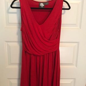 Anthropologie red draped dress - Size Med